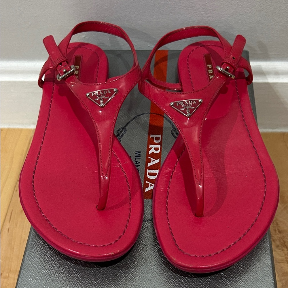 Prada Women's Bold Red Sandals